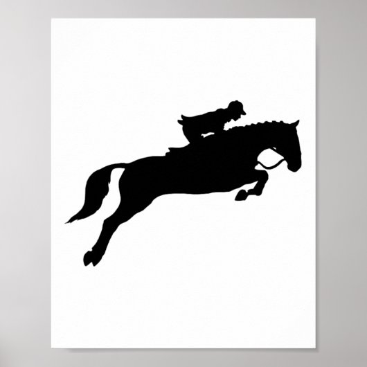 Poster Jumping Galloping Running Horse (Devant)
