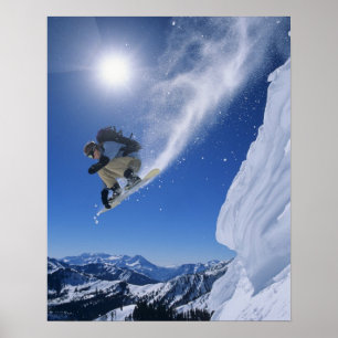 Poster Jumping into Snake Creek Canyon from Clayton 3