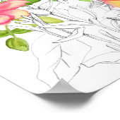 Poster Jun Anniversaire Wild Roses Honeysuckle Fleurs (Coin)