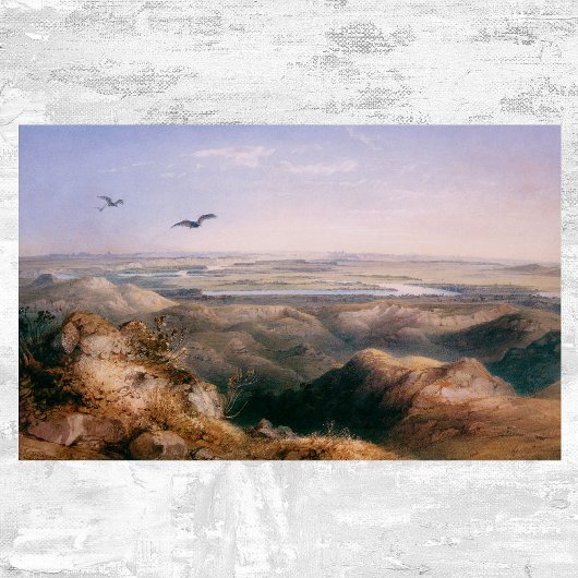 Poster Junction of the Yellowstone and Missouri by Bodmer