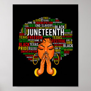Poster Junetdix Melanin Black Femmes Naturel Hair Graphi