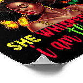 Poster JunetDix Melanin Fille Black Femmes Afro Black Son (Coin)