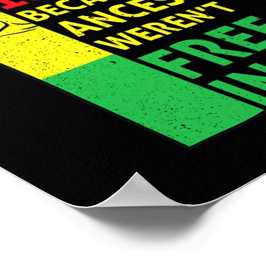 Poster Junetdix Mes ancêtres Black African Pride Freedo (Coin)