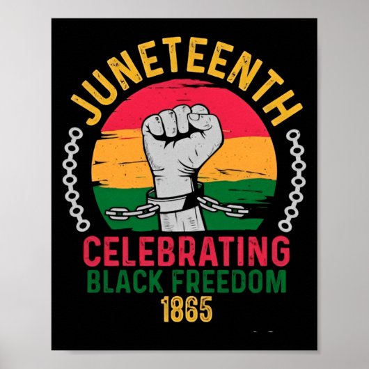 Poster Juneteenth célébrant la liberté noire 1865 (Devant)