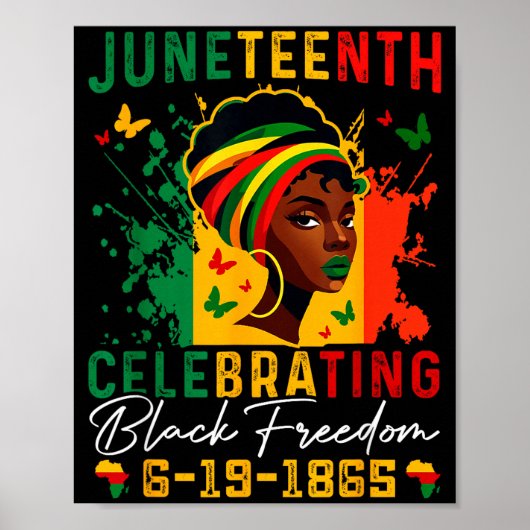Poster Juneteenth célébrant la liberté noire Juneteenth (Devant)