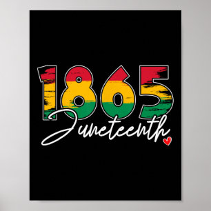 Poster Juneteenth Célébrer la liberté noire 1865 Cœur His