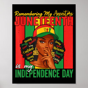 Poster Juneteenth En me souvenant de mes ancêtres Femmes