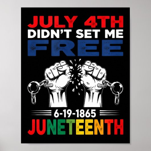 Poster Juneteenth est le jour de l'indépendance de l'hist (Devant)