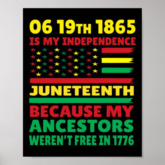 Poster Juneteenth est mon jour de l'indépendance Free Bla (Devant)