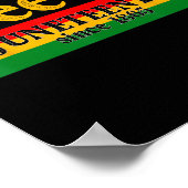 Poster Juneteenth Free-ish Since 1865 Celebration Black M (Coin)