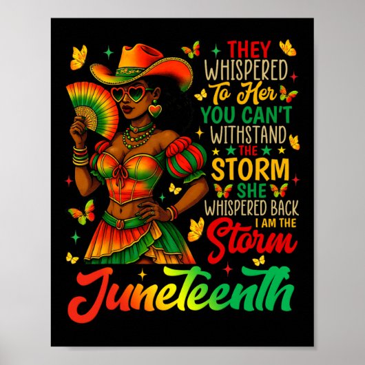 Poster Juneteenth Je suis la tempête Femmes noires Mois d (Devant)