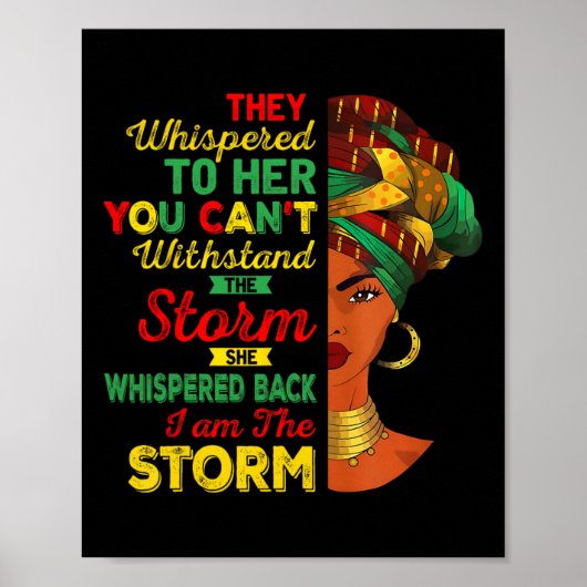 Poster Juneteenth Je Suis La Tempête Femmes Noires Mois D (Devant)