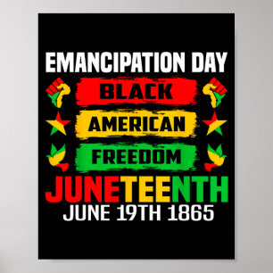 Poster Juneteenth jour de l'émancipation noir 19 juin 186