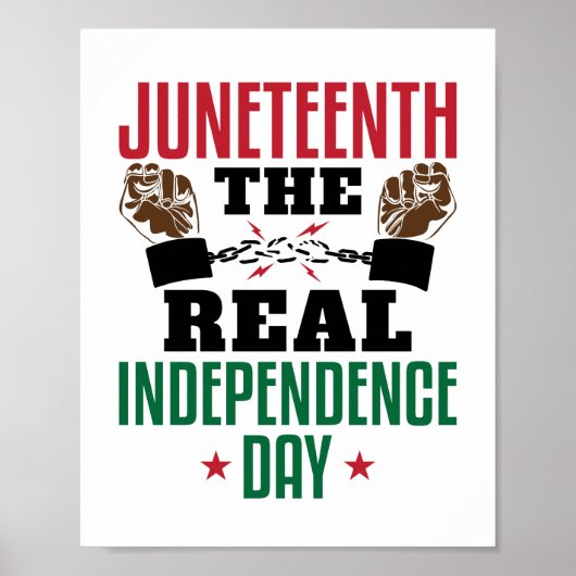 Poster Juneteenth La véritable fête de l'indépendance (Devant)