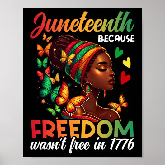 Poster Juneteenth Parce que la liberté n'était pas gratui (Devant)