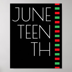 Poster juneteenth rouge noir vert bébé liberté