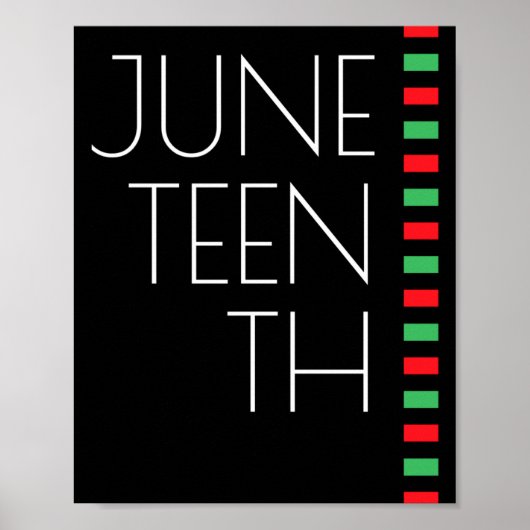 Poster juneteenth rouge noir vert bébé liberté (Devant)