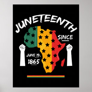 Poster Juneteenth Since June 19th 1865 T-shirt Free Ish