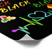 Poster Junetten Blackity Heartbeat Histoire Noire Afrique (Coin)
