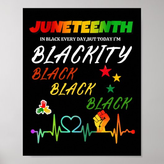 Poster Junetten Blackity Heartbeat Histoire Noire Afrique (Devant)