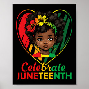 Poster Junetten Celebrate Girls Kids African American B