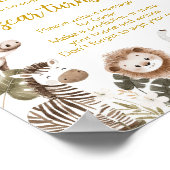 Poster Jungle Animals Birthday Party Time Capsule Sign (Coin)