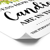 Poster Jungle Animas Combien de Candies Baby shower Jeu (Coin)