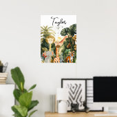 Poster Jungle Animaux Safari exotique rêve (Bureau à domicile)