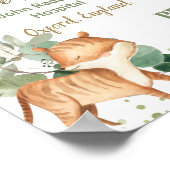 Poster Jungle Animaux Végétation Bébé Naissance Imprimer  (Coin)
