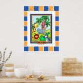 Poster Jungle Bébé 28 Personnalisé 2 (Cuisine)