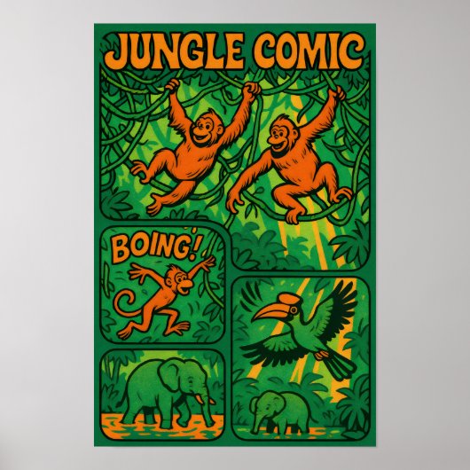 Poster Jungle Comic Fun (Devant)
