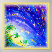 Poster Jungle dansante colorée dans le ciel. Commandez dè (Devant)