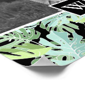 Poster Jungle Floral Pattern | Add Your Photo & Initial (Coin)