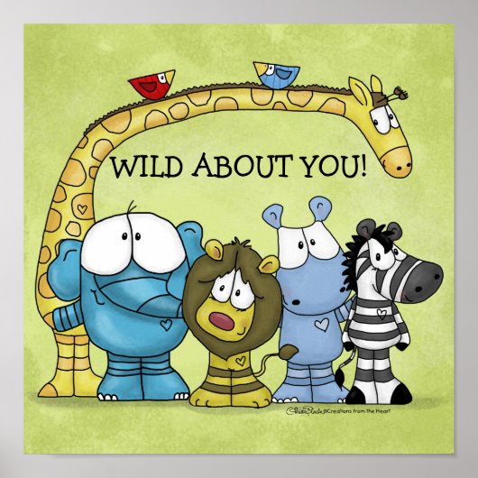 Poster Jungle Friends-Wild About You (Devant)