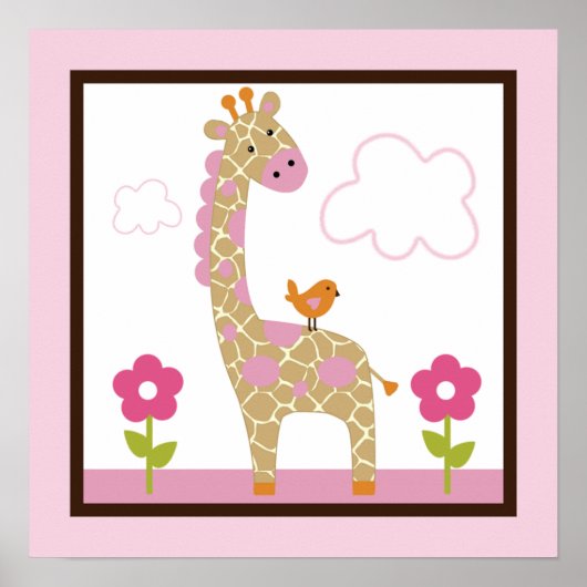 Poster Jungle Girl/Giraffe Poster/Print Wall Art (Devant)