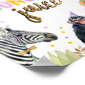 Poster Jungle Jus Safari Animaux Anniversaire Table de bo (Coin)