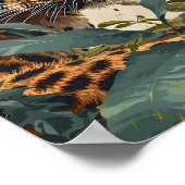 Poster Jungle léopard : Vintage (Coin)