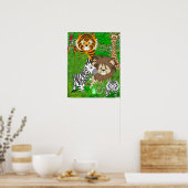 POSTER JUNGLE MURAL POUR CHAMBRE ENFANTS (Cuisine)