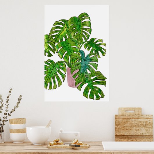 Poster Jungle pointillée I (Cuisine)