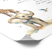 Poster Jungle Safari Animaux Quelle est la taille du vent (Coin)