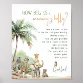 Poster Jungle Safari Animaux Quelle est la taille du vent (Devant)