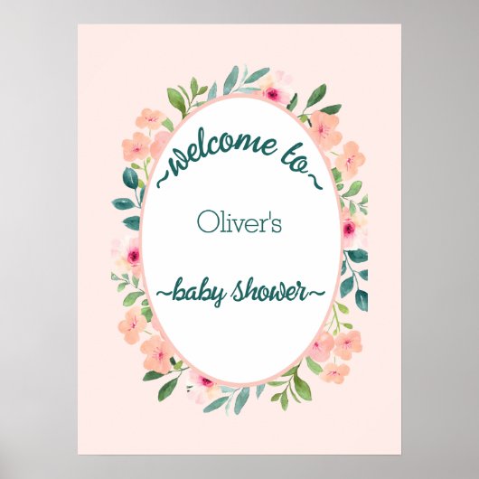 Poster Jungle Safari Baby Shower Sauvage (Devant)