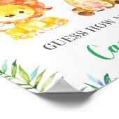 Poster Jungle Safari Devine Combien De Candies Baby showe (Coin)