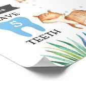 Poster Jungle Safari Garçon Premier anniversaire Jalon (Coin)