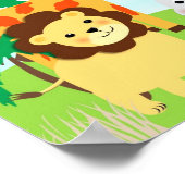 Poster Jungle Safari mignon Animaux Personnalisés (Coin)