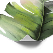 Poster Jungle Safari verdure Baby shower rustique (Coin)