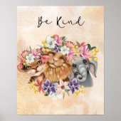 Poster Jungle Safari wildone baby shower aquarelle Or (Devant)