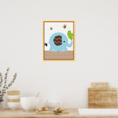Poster Jungle Stack Elephant Baby Nursery Art (Cuisine)