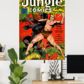 Poster Jungle Tarzan & Black Panther Comics Vintages (Bureau à domicile)