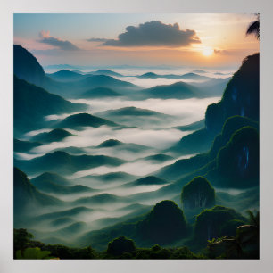Poster Jungles tropicaux profonds d'Asie du Sud-Est